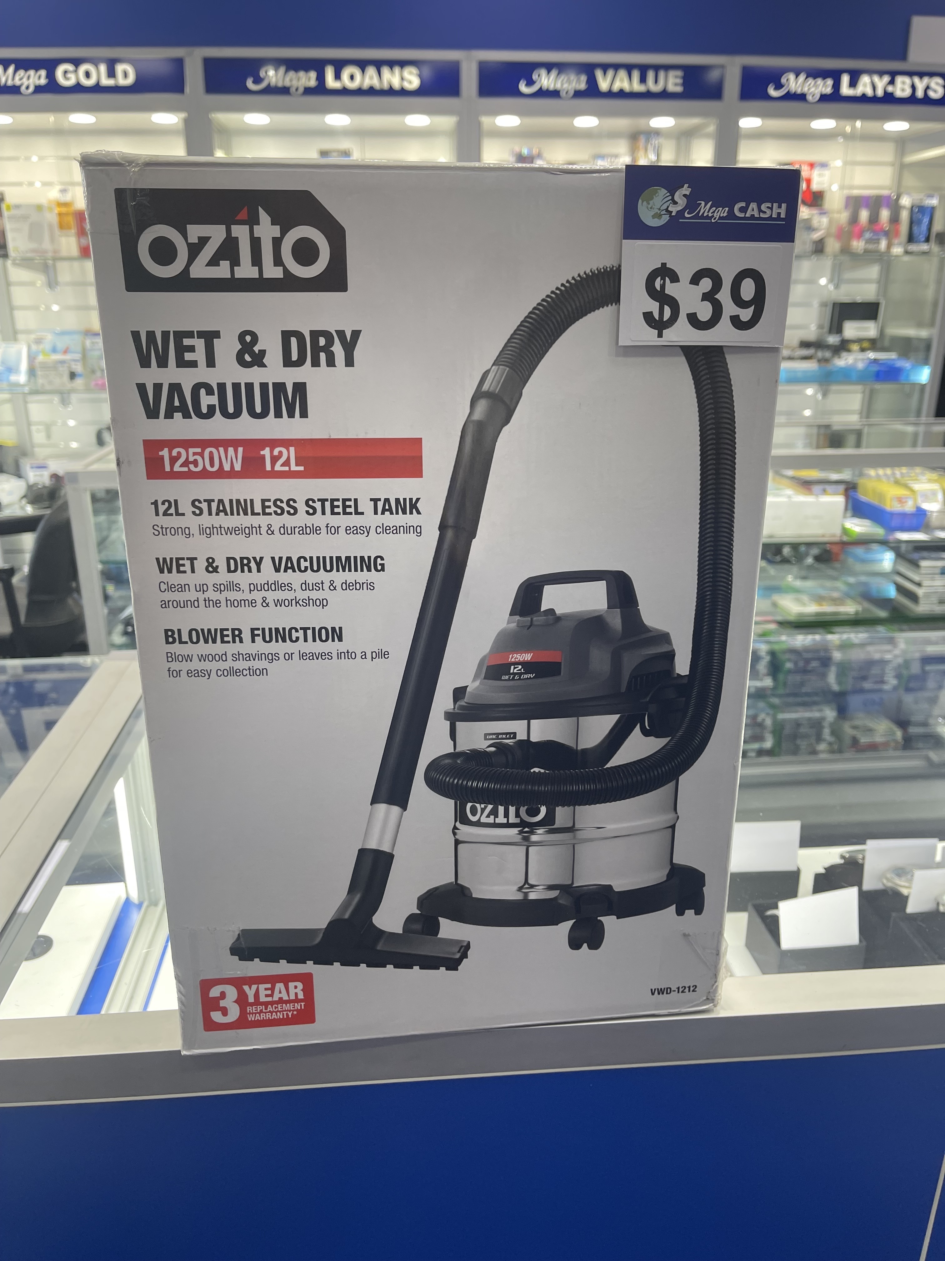 Buy OZITO WET DRY VACUUM From a Pawn Shop Blacktown Mega Cash